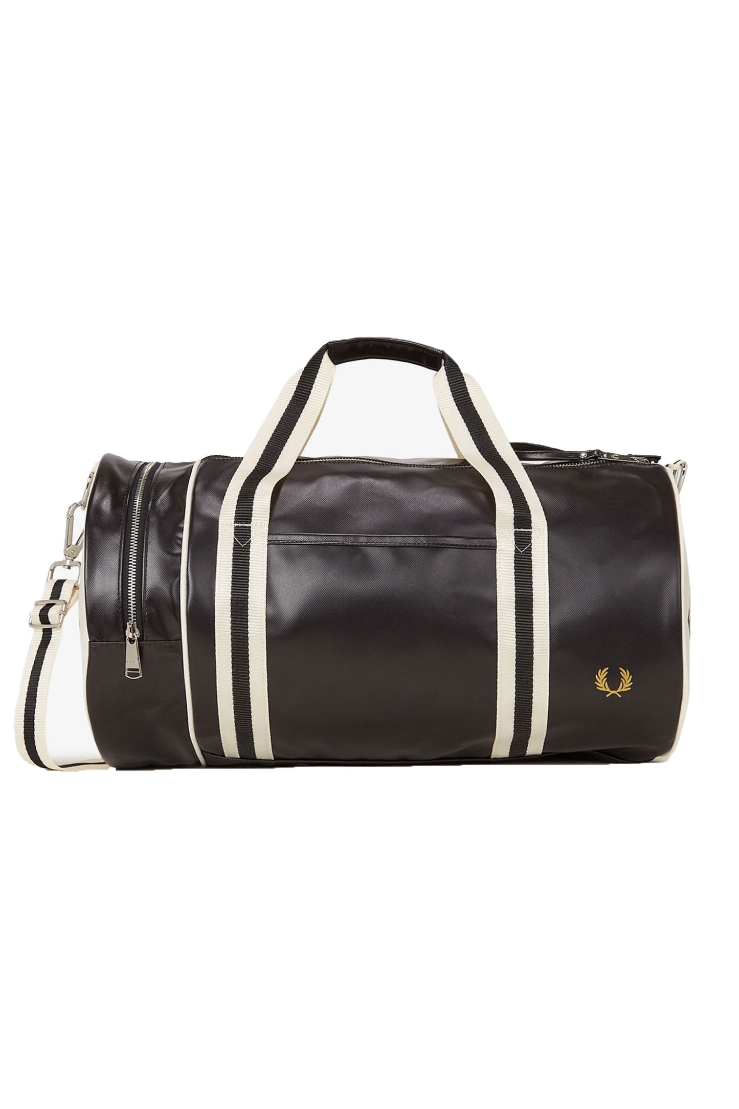 Fred Perry Classic Barrel Bag Black/Ecru Fred Perry Michael Stewart Menswear  Bags