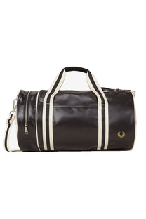 Fred Perry Classic Barrel Bag Black/Ecru Fred Perry Michael Stewart Menswear  Bags
