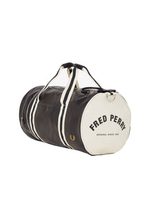 Fred Perry Classic Barrel Bag Black/Ecru Fred Perry Michael Stewart Menswear  Bags