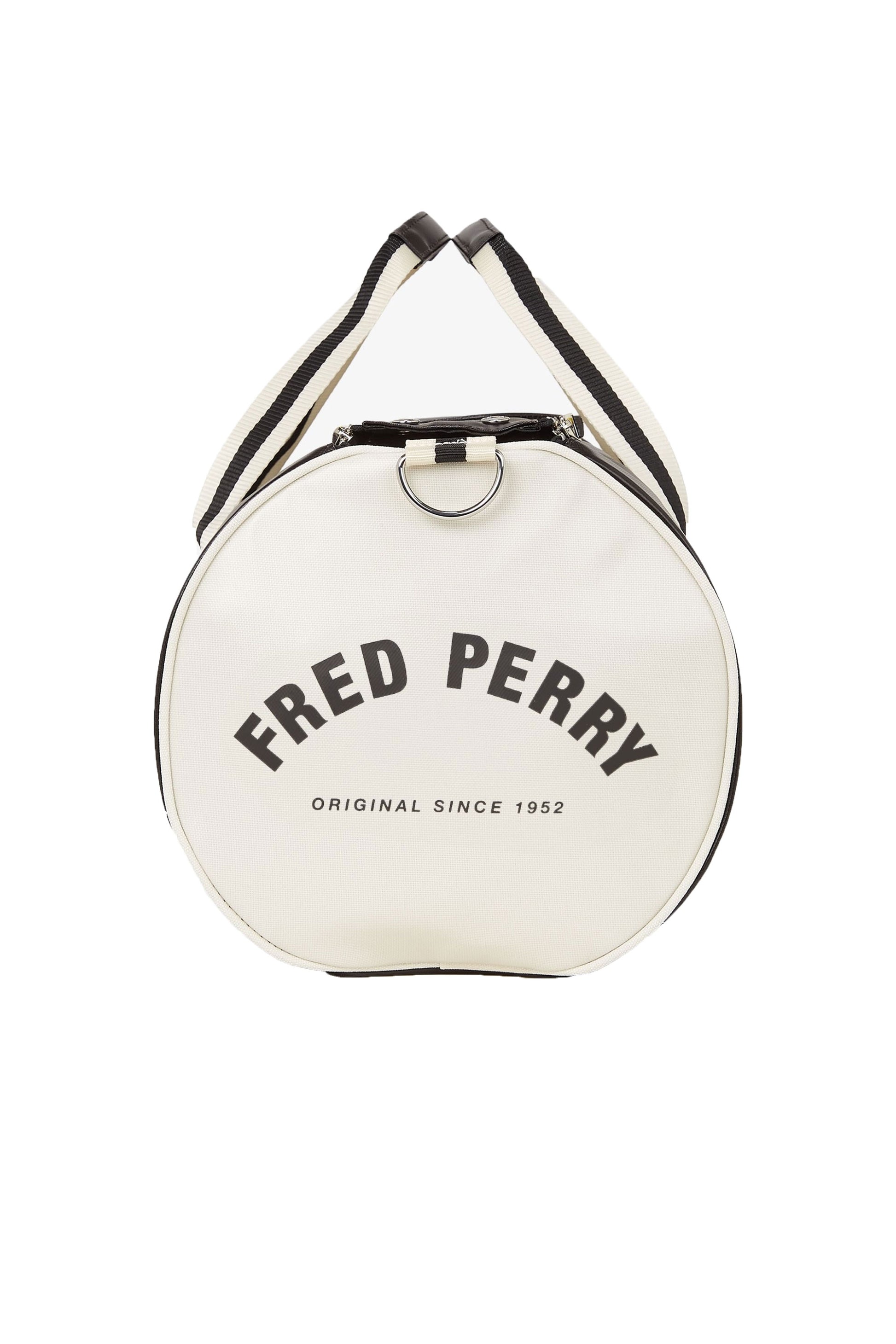 Fred Perry Classic Barrel Bag Black/Ecru Fred Perry Michael Stewart Menswear  Bags
