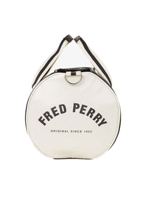 Fred Perry Classic Barrel Bag Black/Ecru Fred Perry Michael Stewart Menswear  Bags
