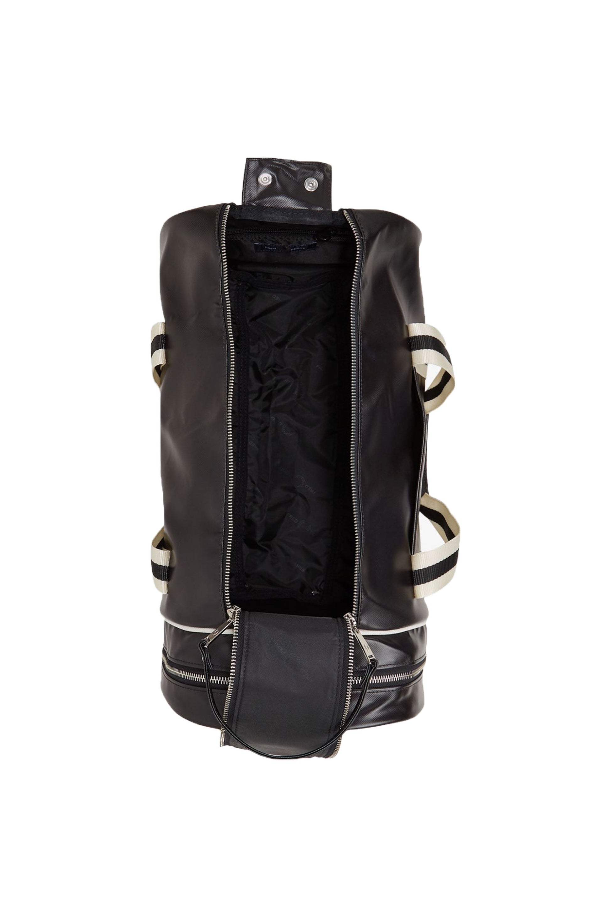 Fred Perry Classic Barrel Bag Black/Ecru Fred Perry Michael Stewart Menswear  Bags