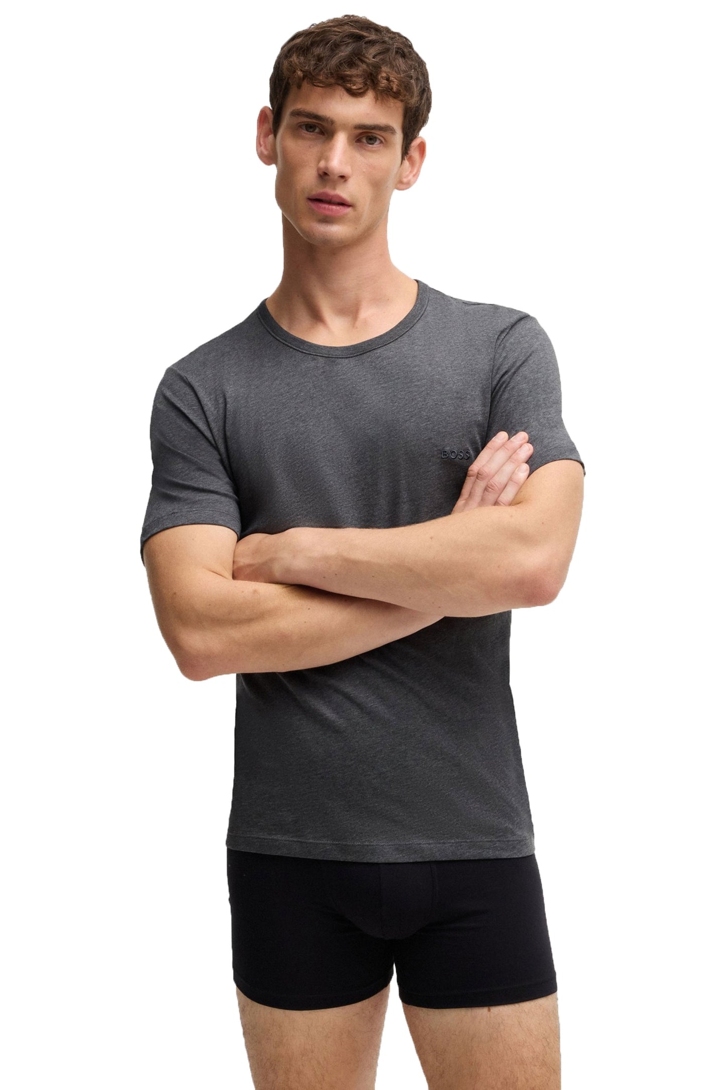 Lot de 3 t-shirts Boss Rn Classic Gris/Blanc/Marine