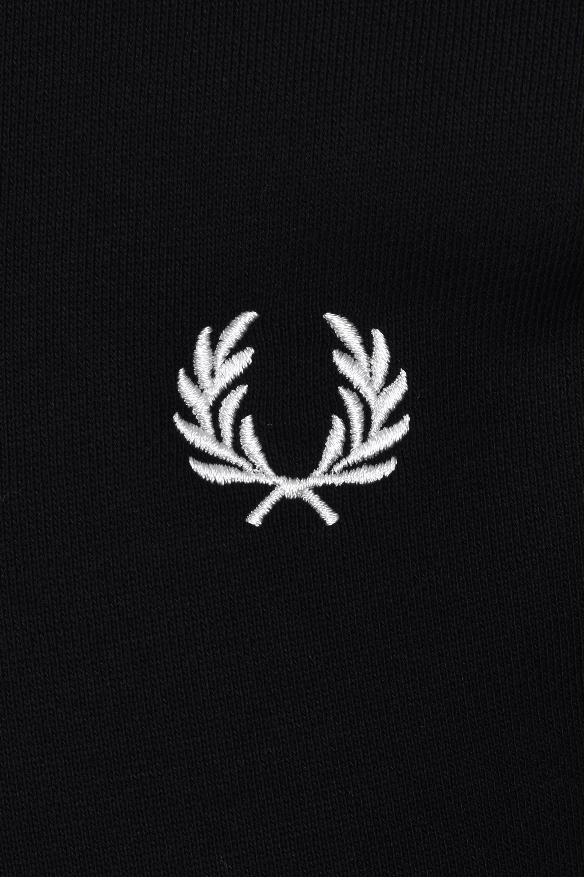 Fred Perry Half Zip Sweatshirt Black/White Fred Perry Michael Stewart Menswear  Sweatshirts & Hoodies