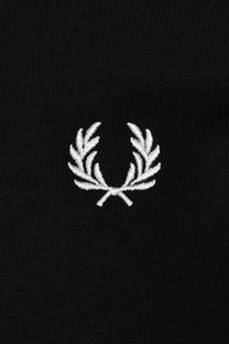 Fred Perry Half Zip Sweatshirt Black/White Fred Perry Michael Stewart Menswear  Sweatshirts & Hoodies
