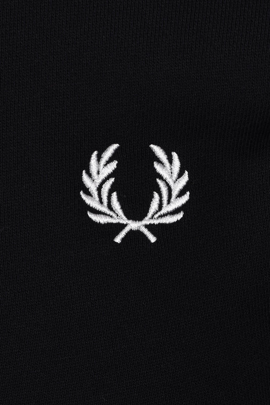 Fred Perry Half Zip Sweatshirt Black/White Fred Perry Michael Stewart Menswear  Sweatshirts & Hoodies
