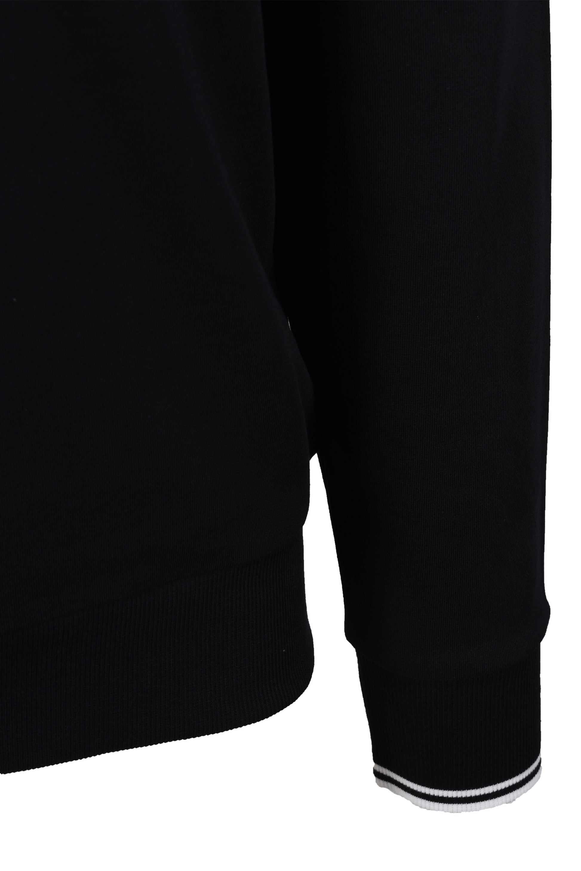 Fred Perry Half Zip Sweatshirt Black/White Fred Perry Michael Stewart Menswear  Sweatshirts & Hoodies