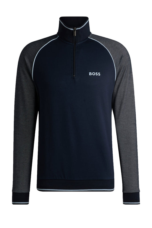 Giacca da tuta Boss Quarter Zip blu scuro