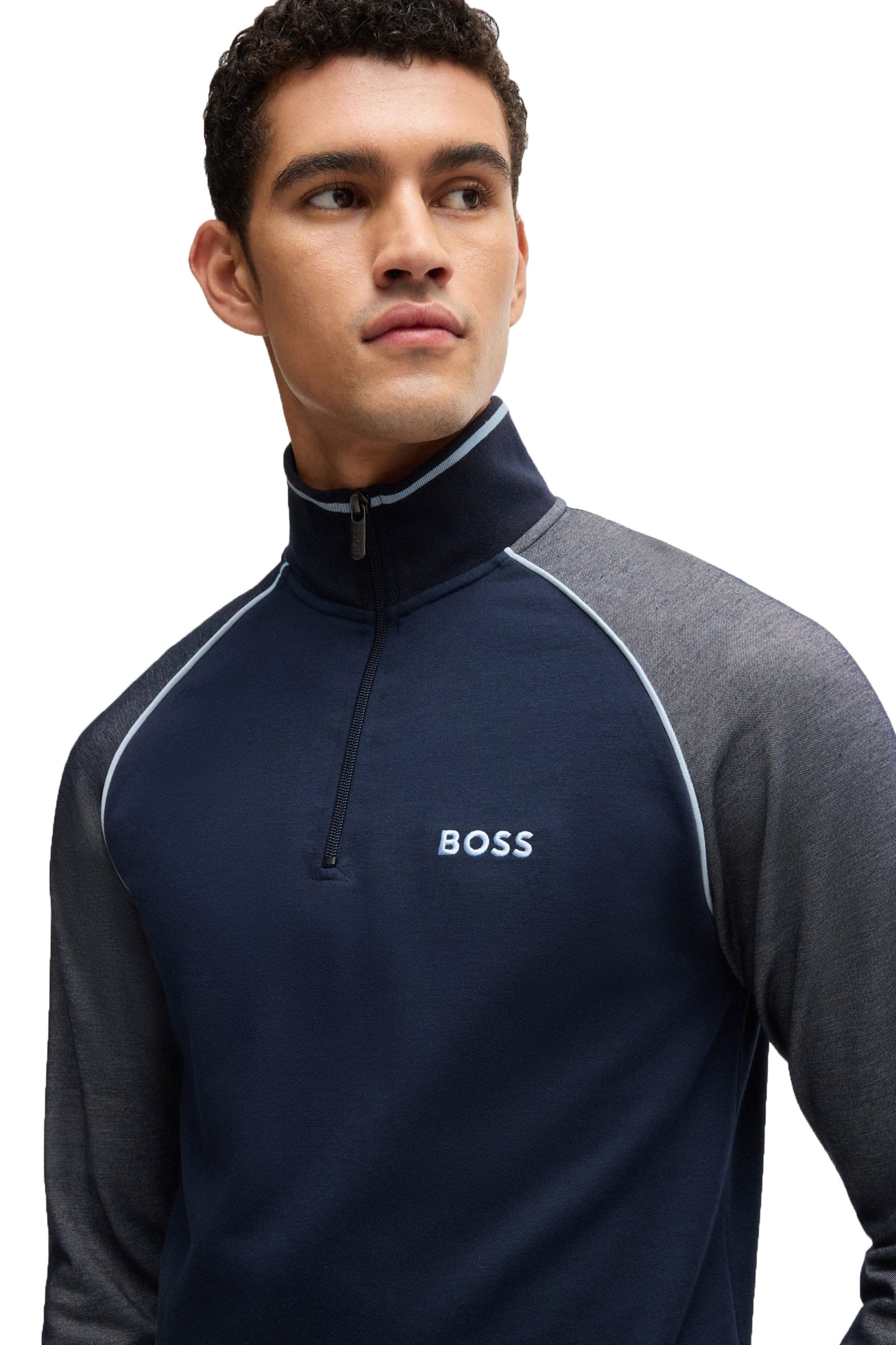 Giacca da tuta Boss Quarter Zip blu scuro
