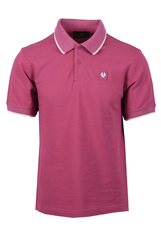 Belstaff Tipped Polo Shirt Magenta