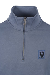 Belstaff Half Zip Knitwear Blue Flint Belstaff