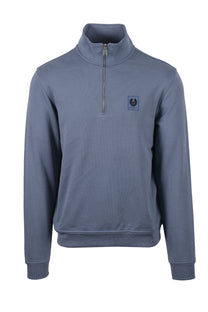 Belstaff Half Zip Knitwear Blue Flint Belstaff
