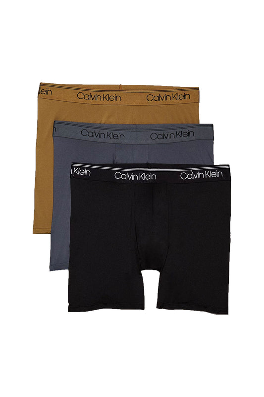 Calvin Klein Boxer en microfibre Noir/Olive/Gris