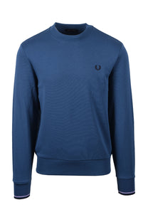 Fred Perry Crew Neck Sweatshirt Midnight Blue/Navy/Ultra Violet Fred Perry
