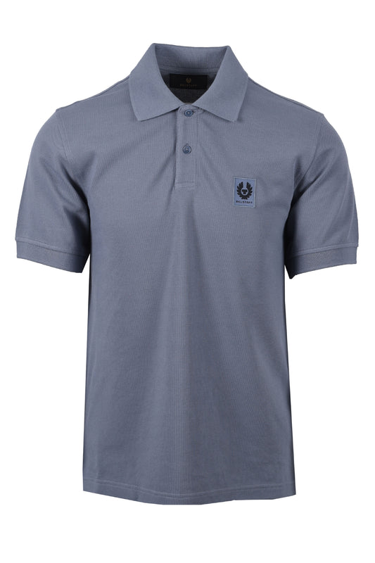 Belstaff Short Sleeve Polo Shirt Blue Flint