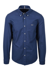 Boss H-roan-bd-e-c1-243 Casual Shirt Medium Blue Boss Black