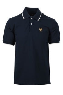 Belstaff Tipped Polo Shirt Dark Ink Belstaff
