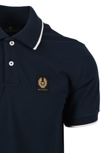 Belstaff Tipped Polo Shirt Dark Ink Belstaff
