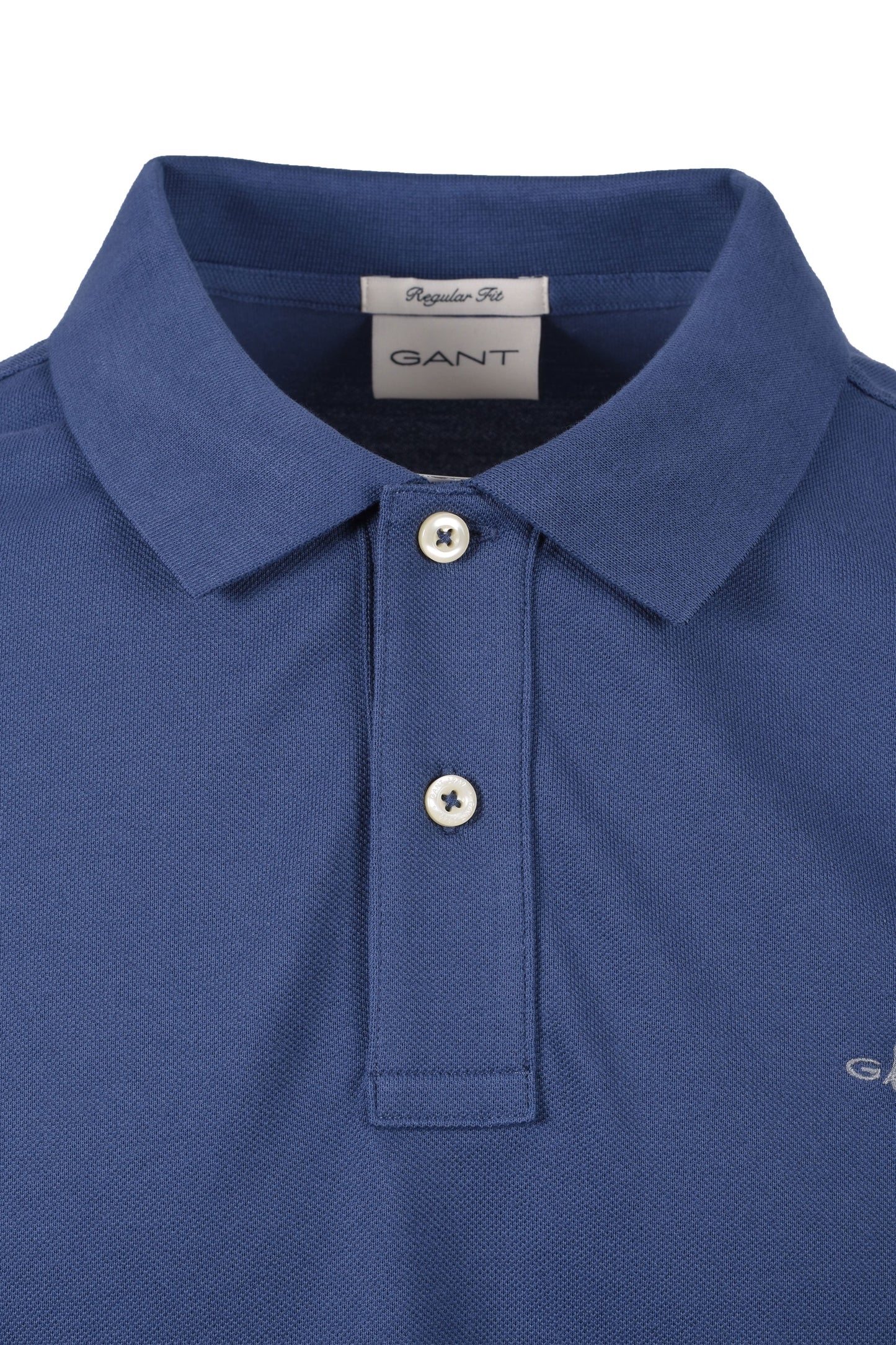 Polo Gant Reg Shield Ss Pique Blu navy polveroso
