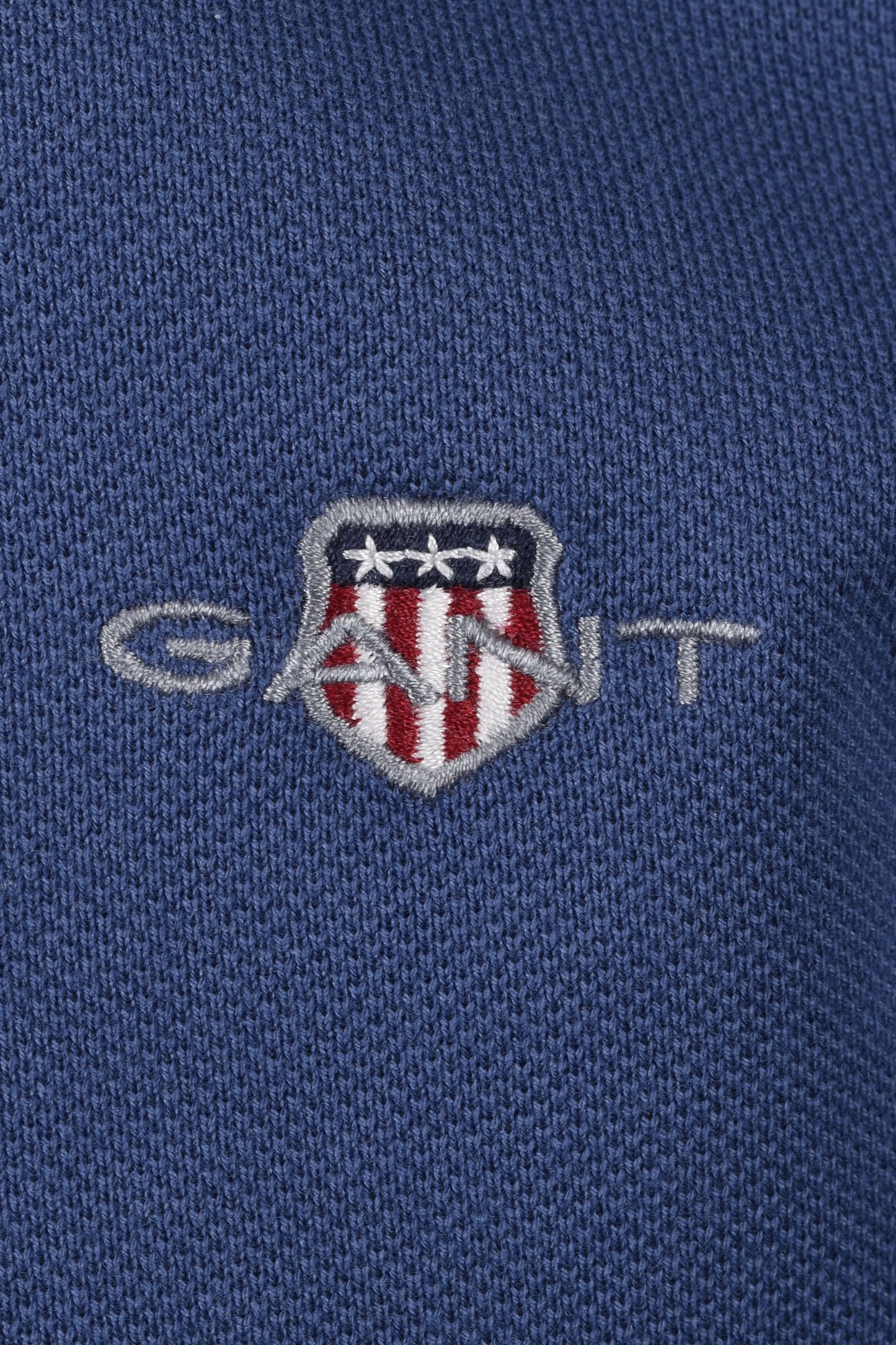 Polo Gant Reg Shield Ss Pique Blu navy polveroso