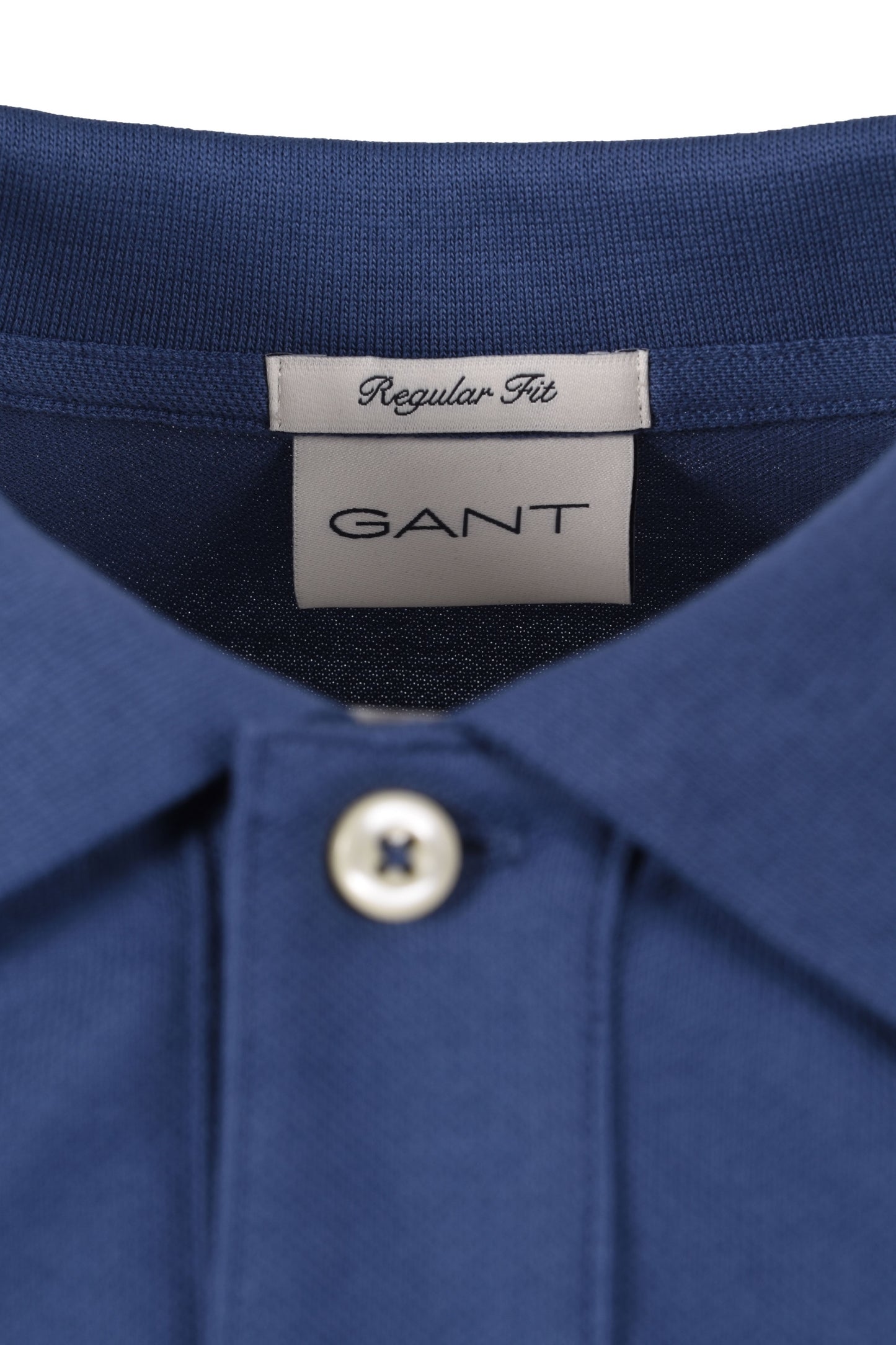 Polo Gant Reg Shield Ss Pique Blu navy polveroso