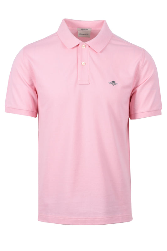 Polo Gant Reg Shield Ss Pique in rosa California
