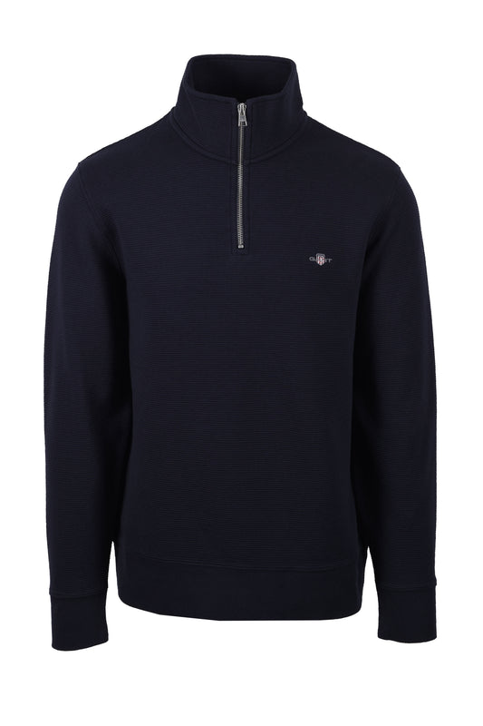 Maglieria Gant Texture Half Zip Blu Sera