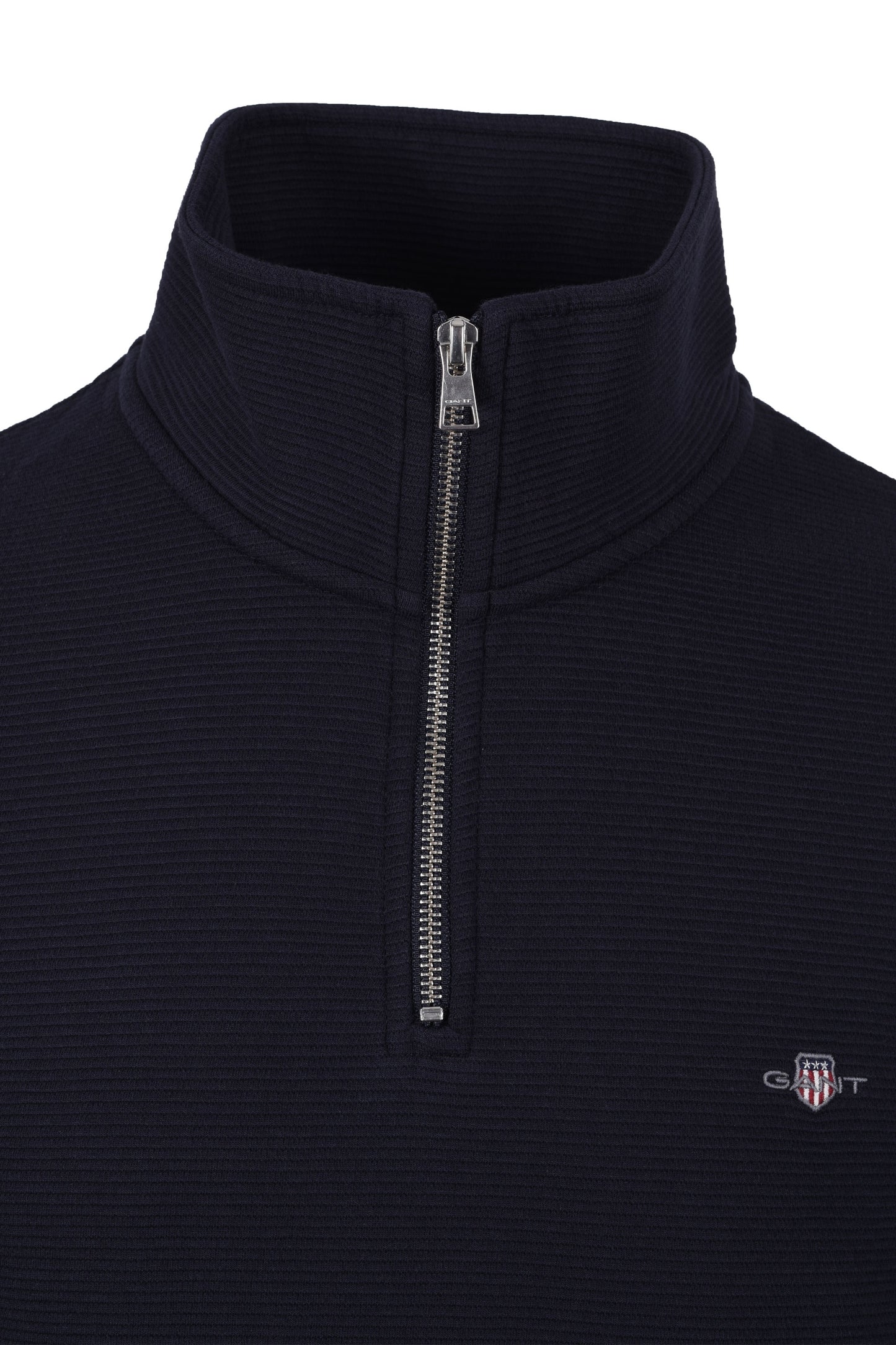 Maglieria Gant Texture Half Zip Blu Sera