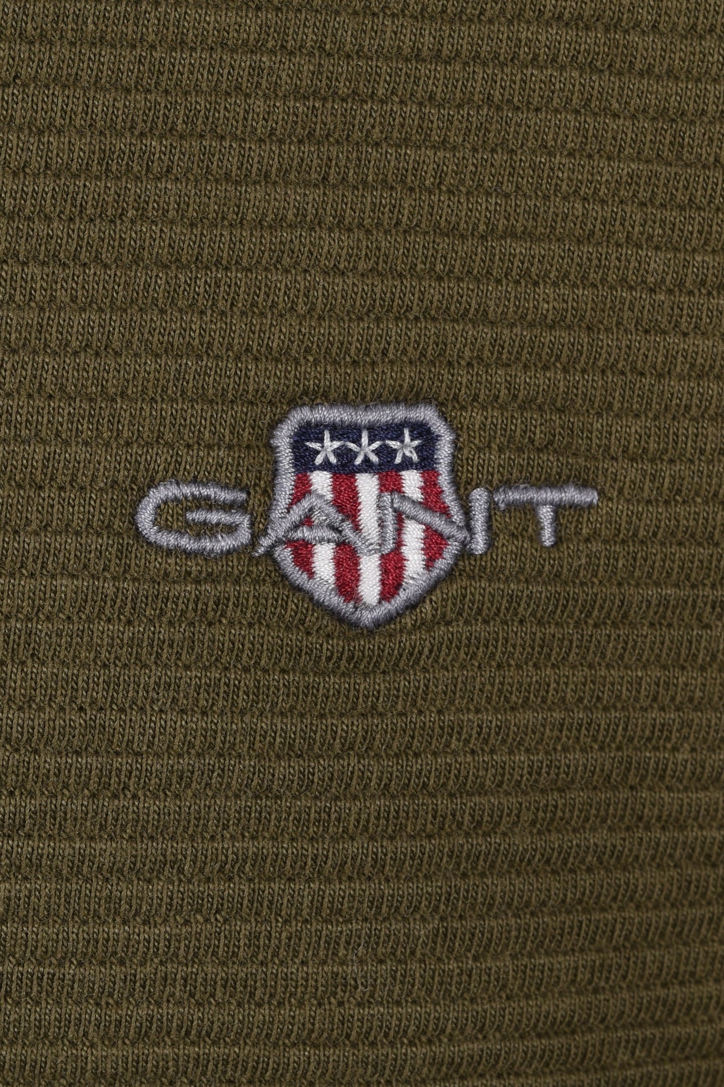 Gant Texture Half Zip Knitwear Juniper Green