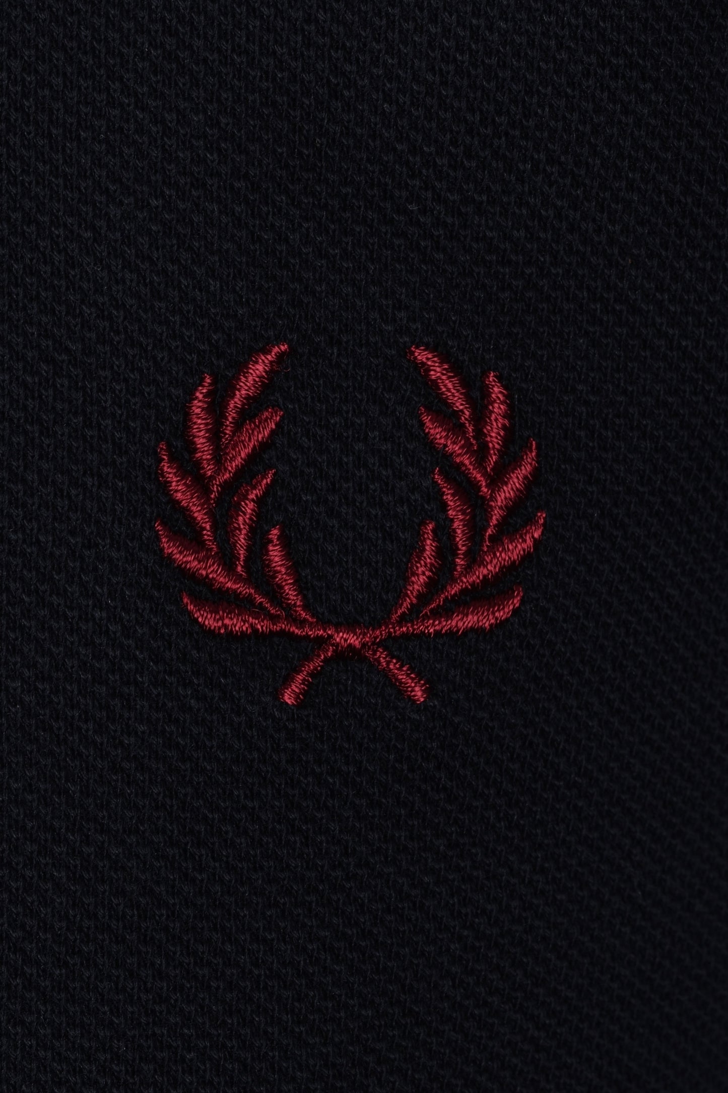 Fred Perry Plain Polo Shirt Navy/Burnt Red