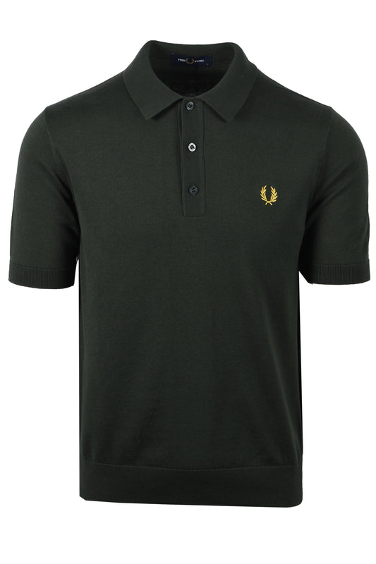 Polo in maglia di cotone Fred Perry Court Green