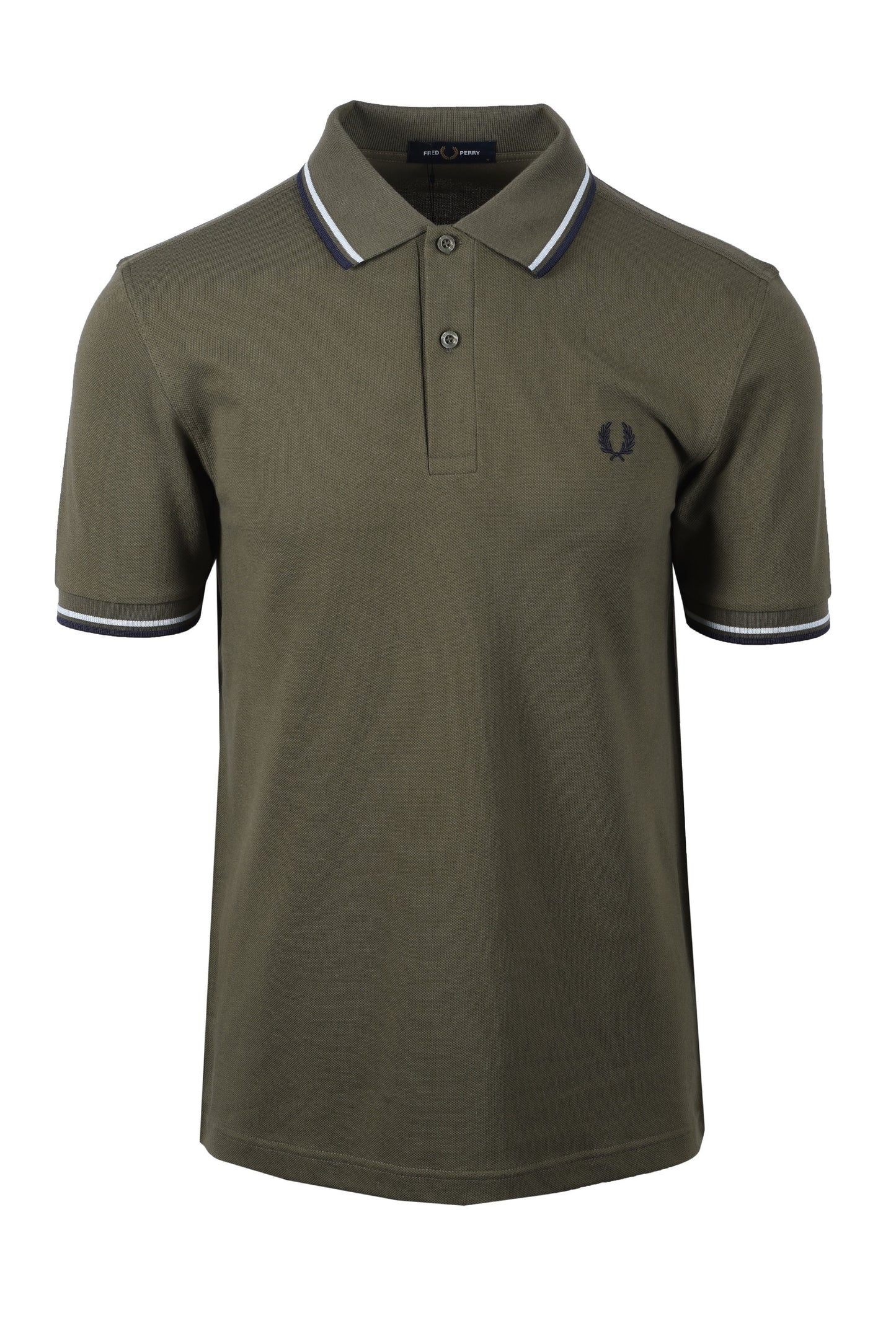 Fred Perry Twin Tipped Polo verde alloro/ghiaccio chiaro/blu tennis
