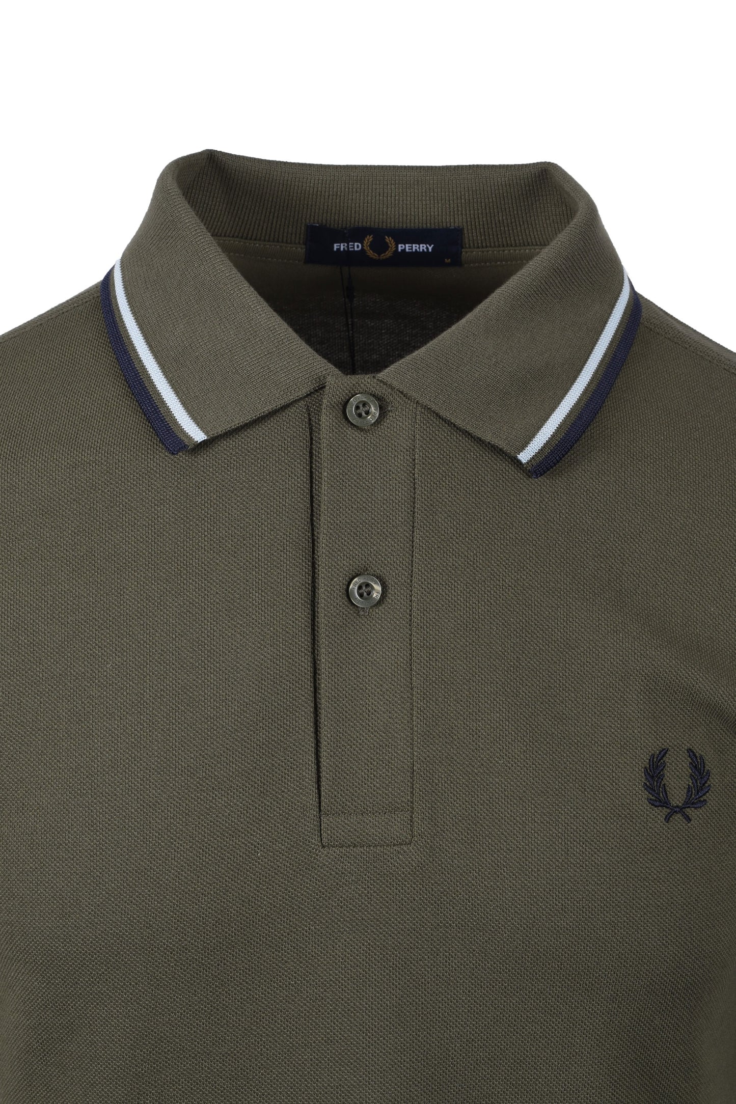 Fred Perry Twin Tipped Polo verde alloro/ghiaccio chiaro/blu tennis