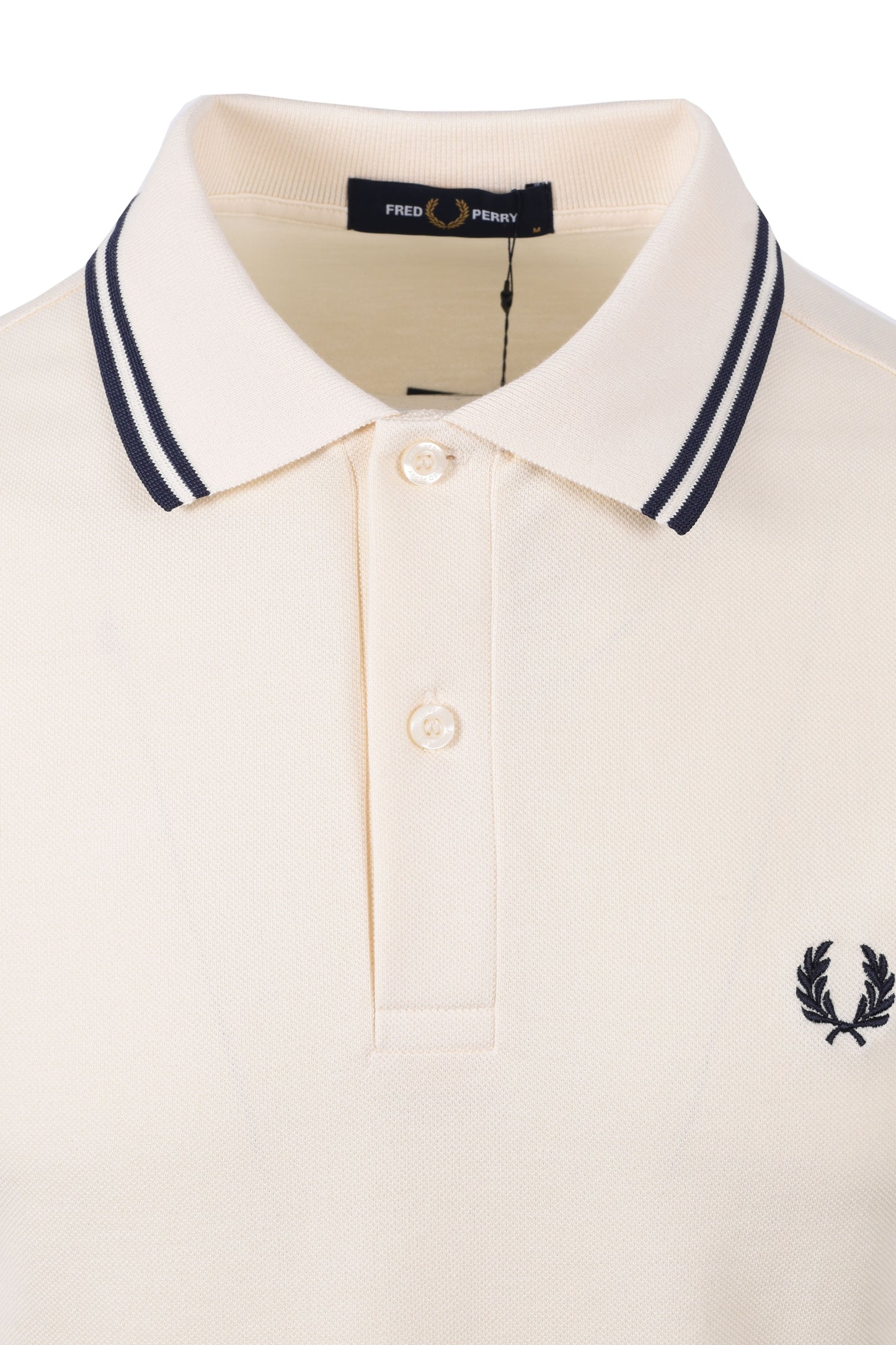 Polo Fred Perry Twin Tipped Ecru/Blu Tennis