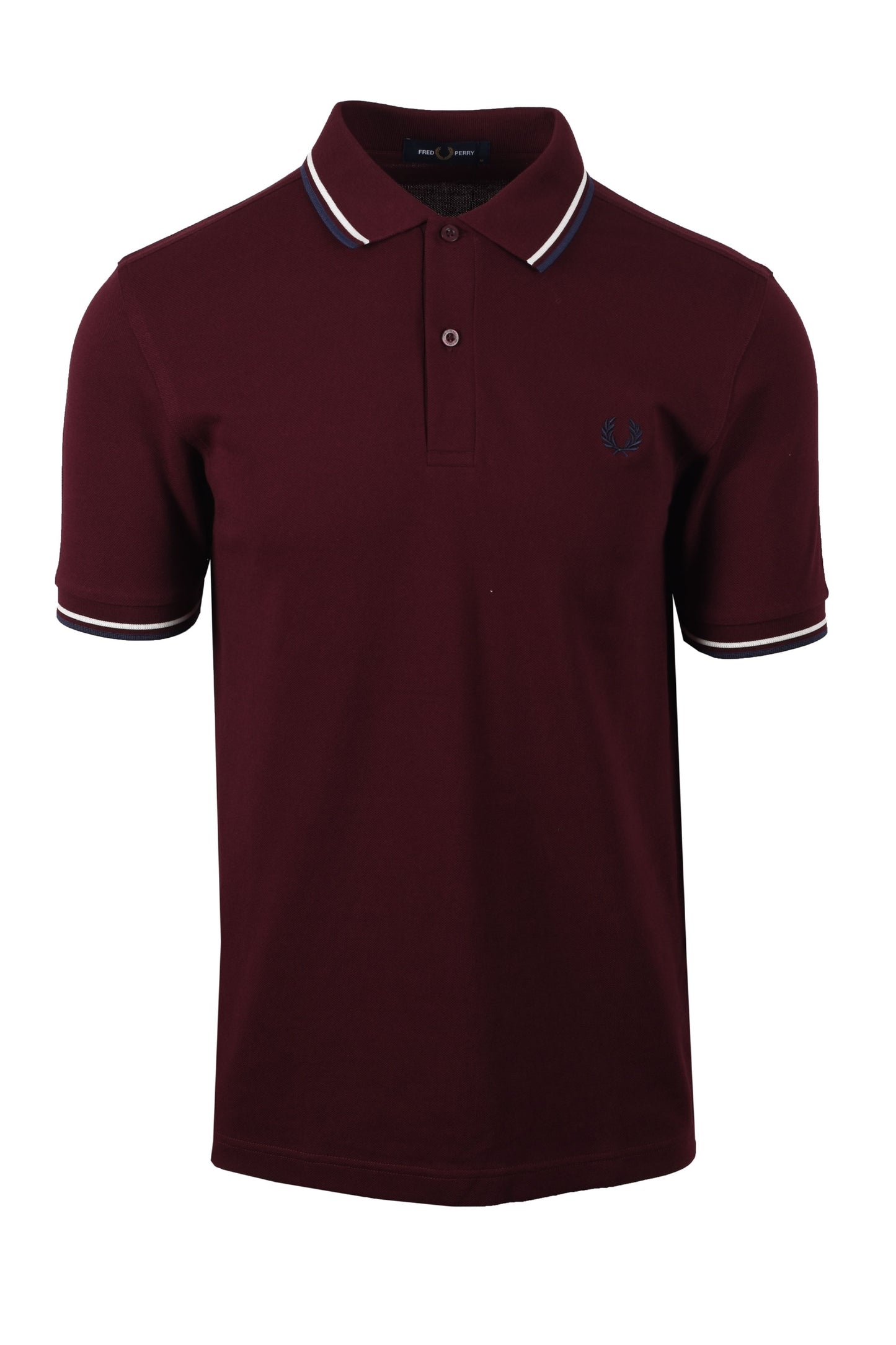 Polo Fred Perry Twin Tipped Oxblood/Ecru/Blu Tennis