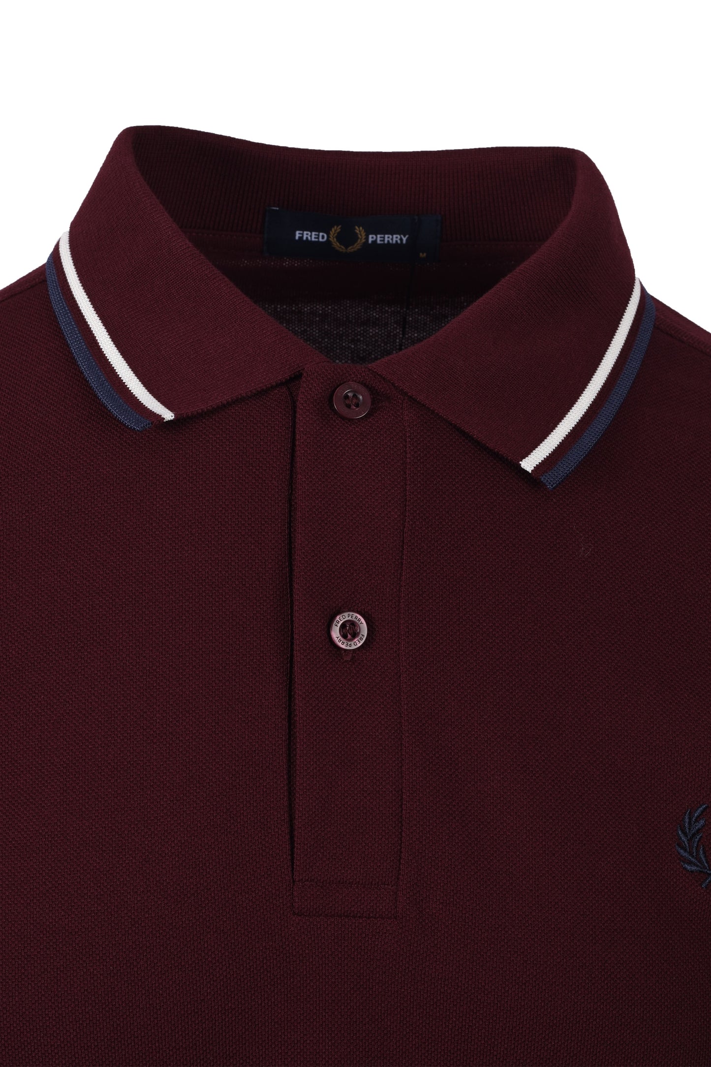 Polo Fred Perry Twin Tipped Oxblood/Ecru/Blu Tennis