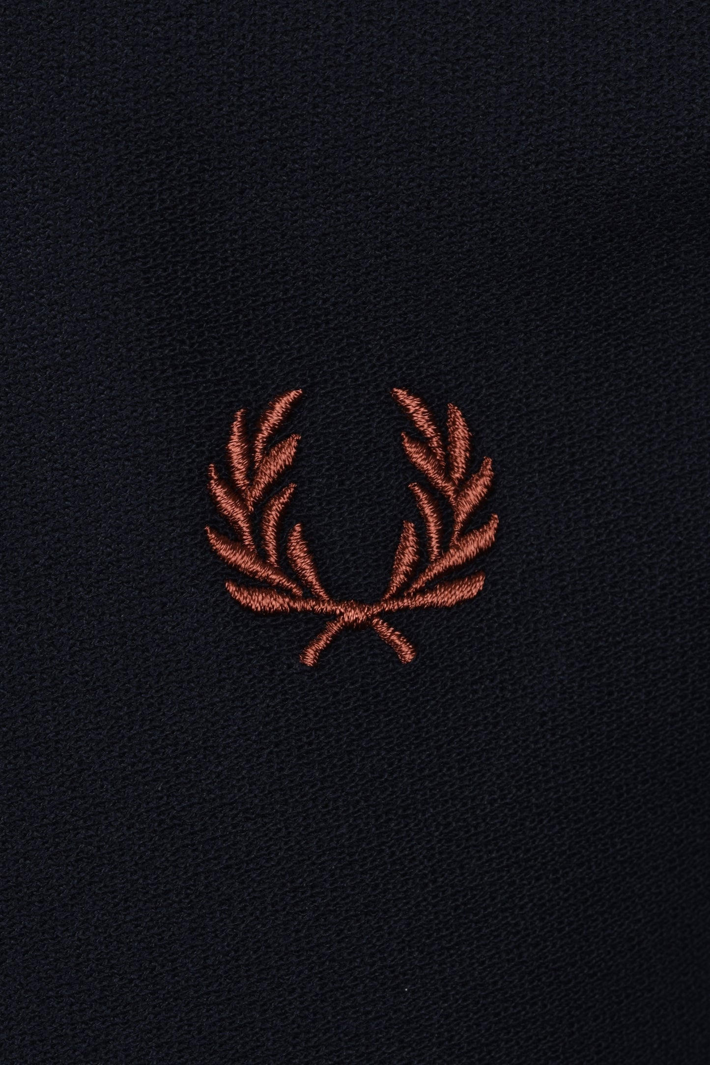 Polo piqué à col zippé Fred Perry bleu marine