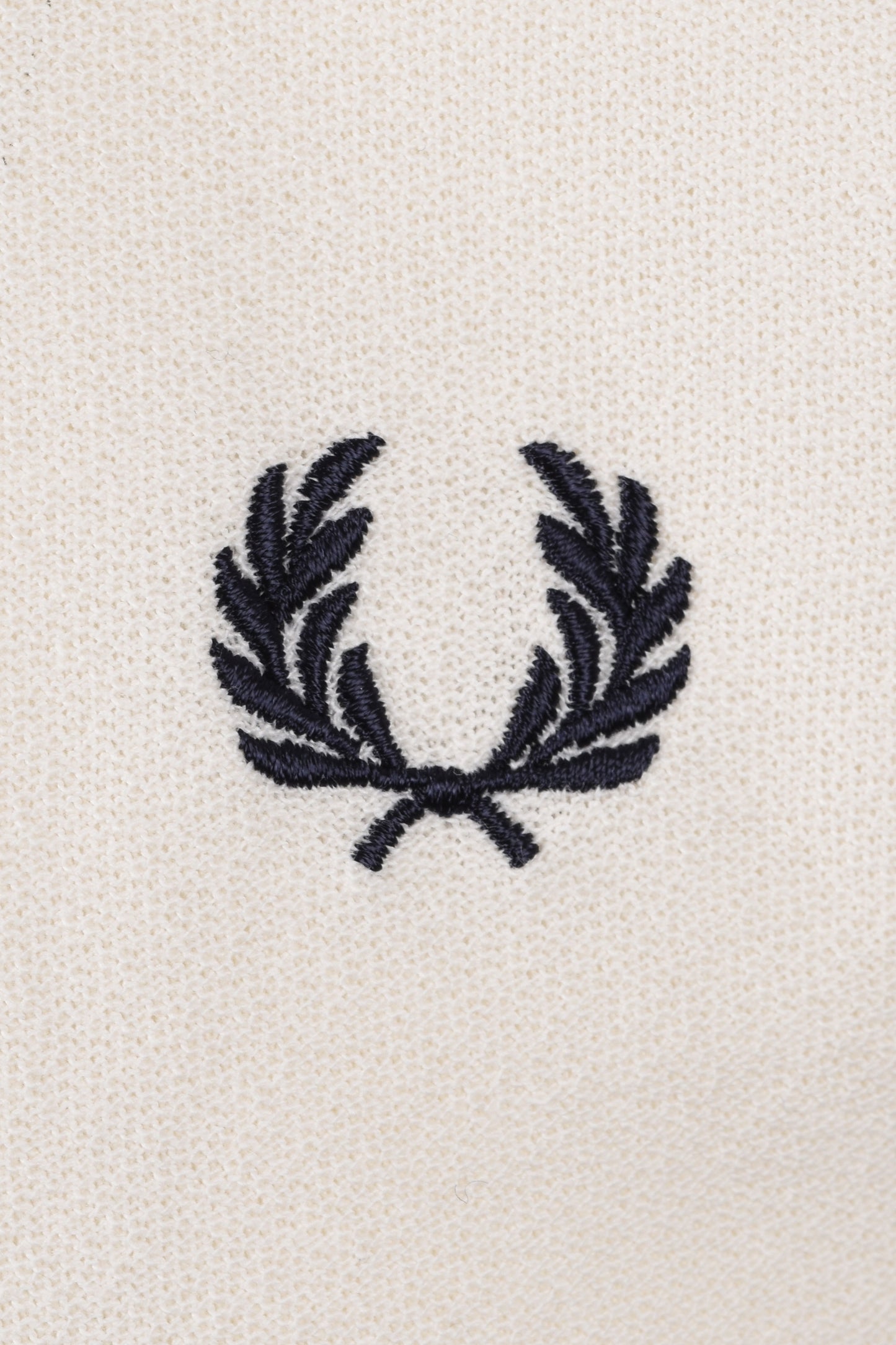 Fred Perry Polo Crêpe Piqué Zippé Écru