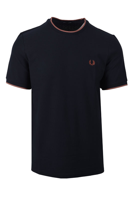 Fred Perry Crepe Pique T-shirt Navy