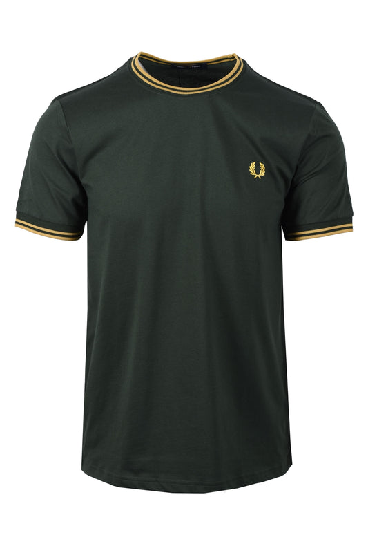 Fred Perry Twin Tipped T-shirt Court Green/Honeycomb