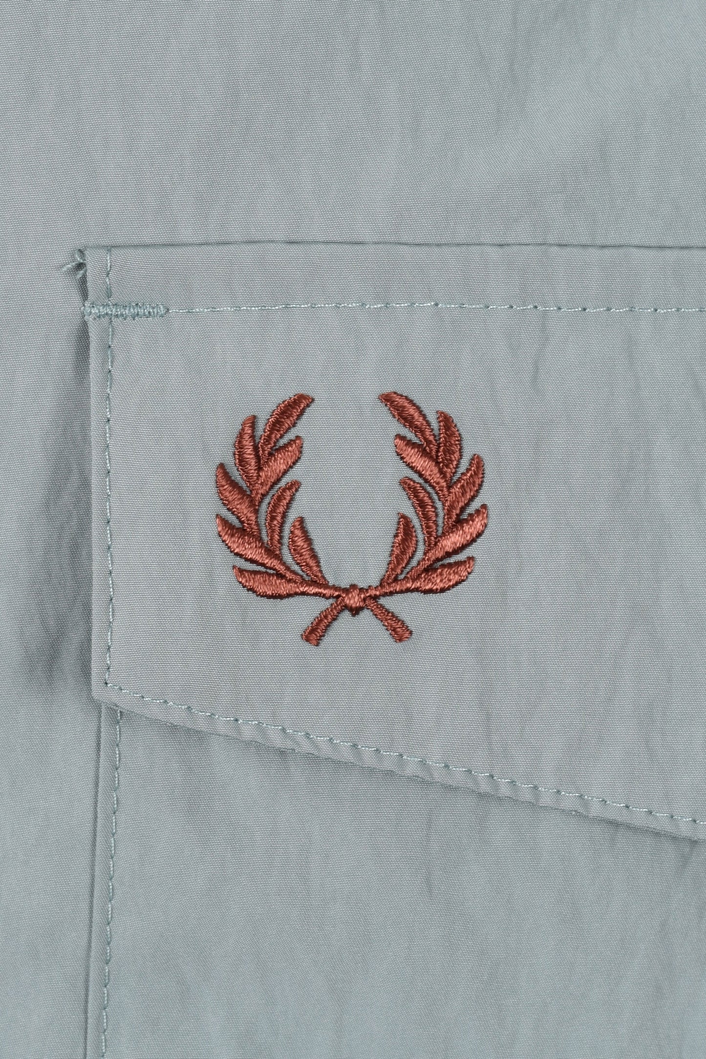 Fred Perry Zip Through Overshirt Argento Blu