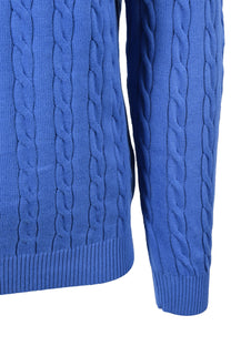 Gant Cotton Cable Half Zip Knitwear Rich Blue Gant