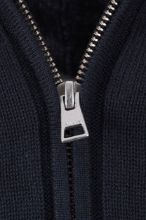 Gant Cotton Cable Half Zip Knitwear Evening Blue Gant