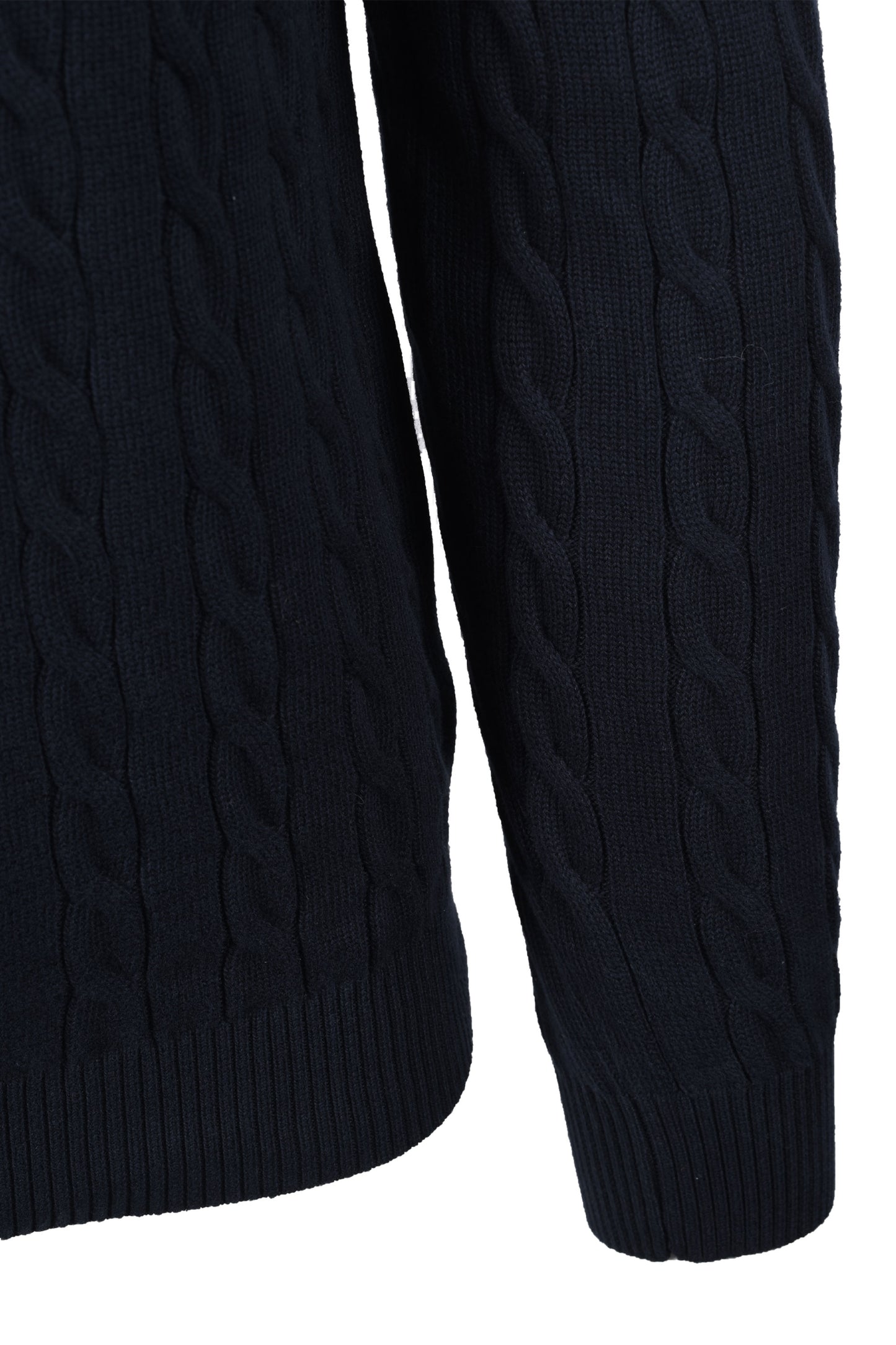 Gant Cotton Cable Half Zip Knitwear Evening Blue