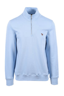 Paul Smith Reg Fit Half Zip Sweat Zebra Light Blue Paul Smith