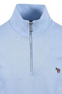 Paul Smith Reg Fit Half Zip Sweat Zebra Light Blue Paul Smith