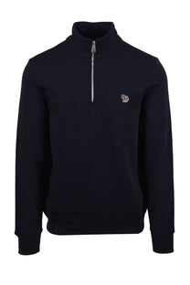 Paul Smith Reg Fit Half Zip Sweat Zebra Dark Navy Paul Smith