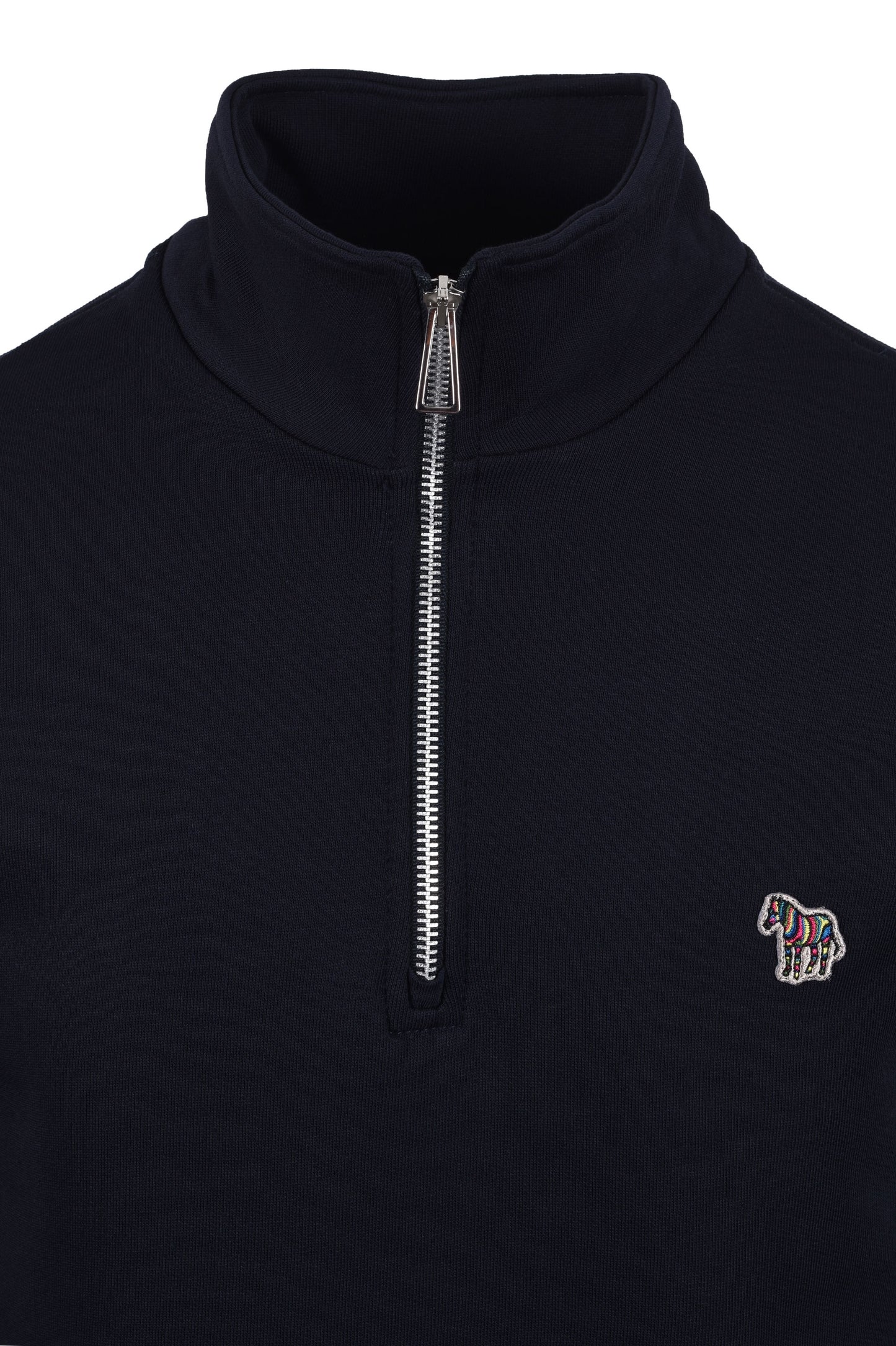 Paul Smith Reg Fit Half Zip Felpa Zebra Blu Scuro