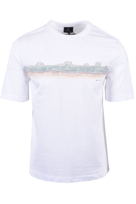 Paul Smith Reg Fit SS T-shirt Desert Stripe Bianco