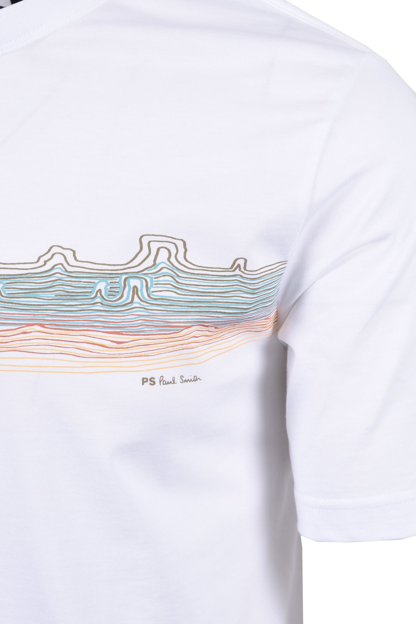 Paul Smith Reg Fit SS T-shirt Desert Stripe Bianco